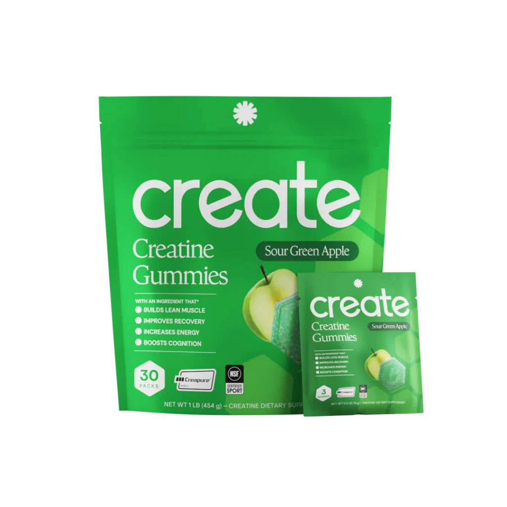Sour Green Apple Create Creatine Gummies