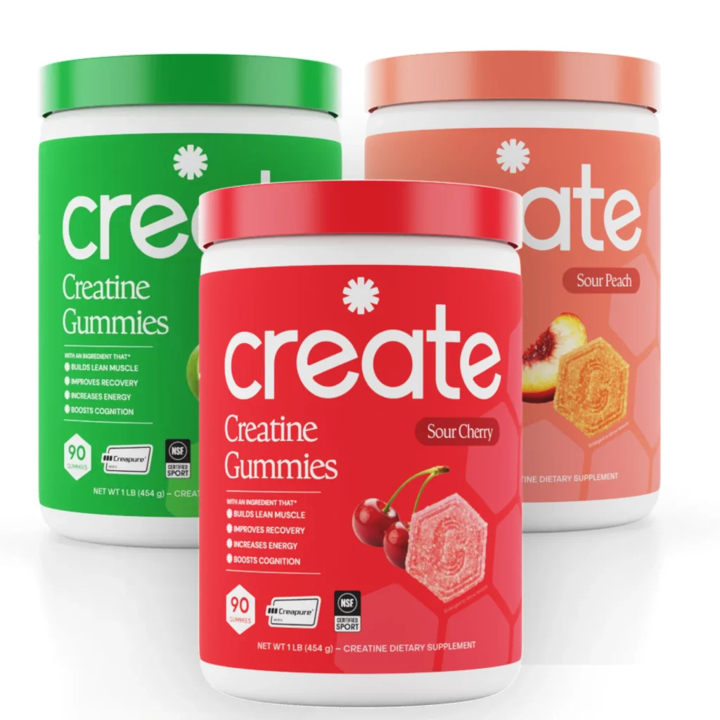 Extreme Sour Trio Create Creatine Gummies